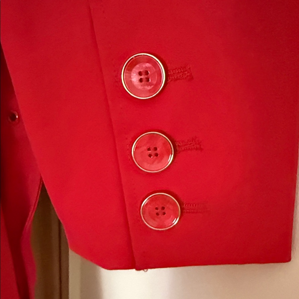 New York & Company Red Double-Breasted Women's trench Coat. Like New! - Picture 6 of 8